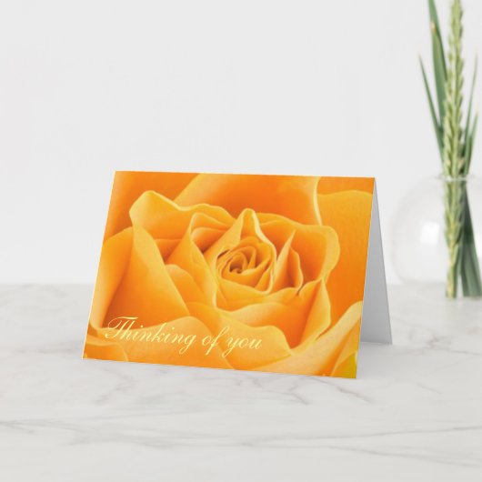 Carte Rose jaune pensant à vous (Devant)