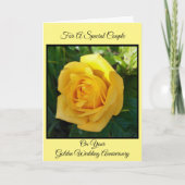 Carte Rose jaune Personnalisé 50e anniversaire de Mariag (Devant)