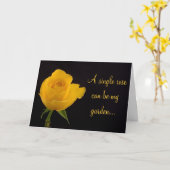Carte Rose jaune - Salutation d'amitié (Fleur jaune)