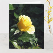 Carte Rose jaune simple élégante et sobre en fleur (Fleur jaune)