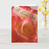 Carte Rose je t'aime (Fleur jaune)