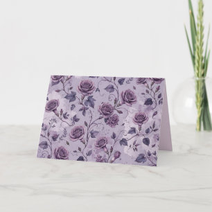 Carte Rose Lavande Poussiéreuse Teintes Rêveuses Florale