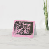 Carte Rose Linocut (Devant)