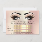 Carte Rose Maquillage à cils métalliques certificat d'ar (Devant)