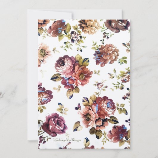 Carte Rose Mariage (Dos)