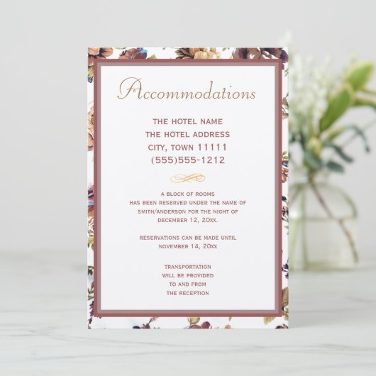 Carte Rose Mariage (Debout devant)