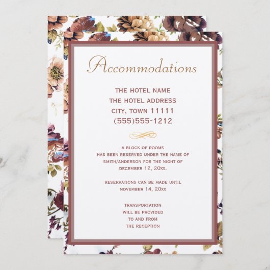 Carte Rose Mariage (Devant / Derrière)