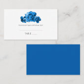 Carte Rose Mariage Aquarelle bleue (Devant / Derrière)