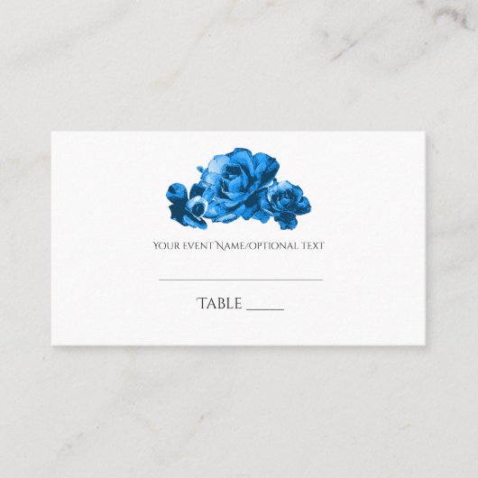 Carte Rose Mariage Aquarelle bleue (Devant)