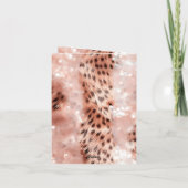 Carte Rose Mariage Leopard d'or Merci (Dos)