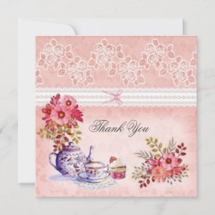 Carte rose Merci