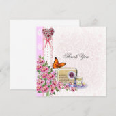 Carte rose Merci (Devant / Derrière)