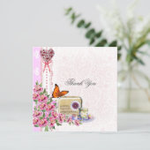 Carte rose Merci (Debout devant)