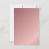 Carte Rose Merci Or Média personnalisé Insertion (Dos)