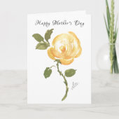 Carte Rose-Mère Jaune simple (Devant)