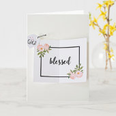 Carte rose Message Gigi bénie (Fleur jaune)
