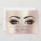 Carte Rose Metallic Lash Certificat Cadeau Maquilleuse (Dos)