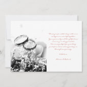 Carte Rose moderne Gold Foil Mariage Merci photo (Dos)