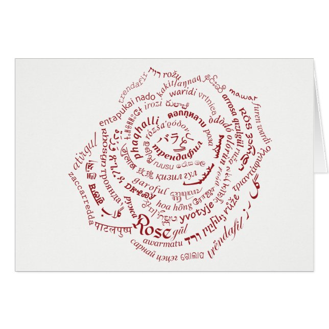 Carte Rose mondiale (Devant Horizontal)