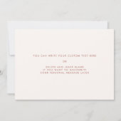 Carte rose neigeuse À ma mère le jour de mon maria (Dos)