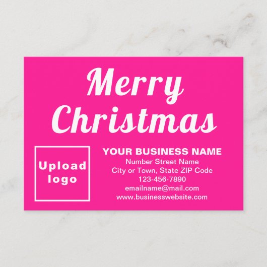 Carte Rose | Noël | Business | Petite salutation plate (Devant)