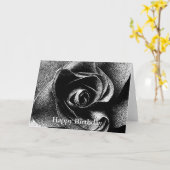 CARTE ROSE NOIR (Fleur jaune)