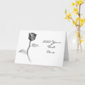 Carte Rose noir. (Fleur jaune)