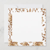 Carte Rose noir avec accents floraux or (Dos)