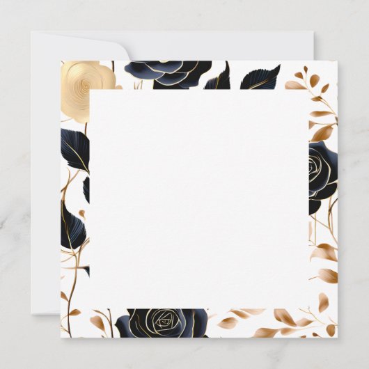 Carte Rose noir avec Arrière - plan gothique (Dos)