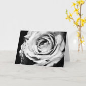 Carte Rose noir et blanc - avec le contraste (Fleur jaune)