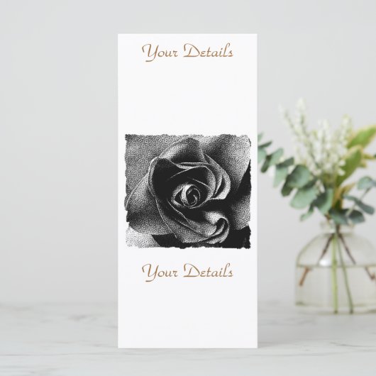 CARTE ROSE NOIRE (Debout devant)