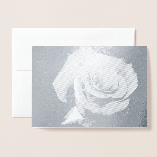 Carte ROSE noire et blanche (Devant avec enveloppe)