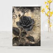 Carte Rose Noire Vierge (Fleur jaune)