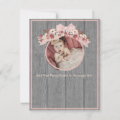 Carte Rose or rose filles1er Anniversaire Elle est un de (Dos)