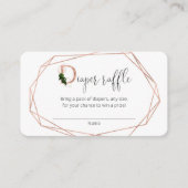 Carte rose or verdure moderne de tombola de couche (Devant)