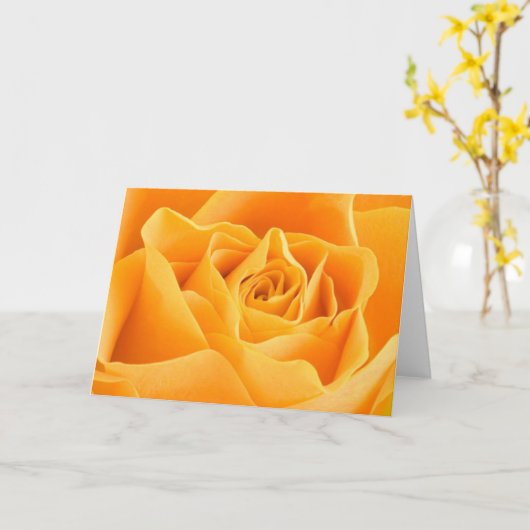 Carte Rose orange (Fleur jaune)