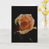 Carte Rose orange 1 (Fleur jaune)