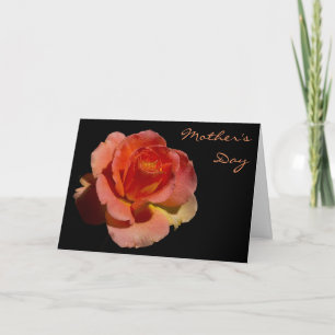 Carte Rose orange 2 Fête des mères