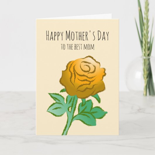 Carte Rose orange gracieuse et belle (Devant)