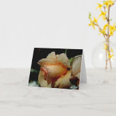 Carte Rose orange humide (Fleur jaune)