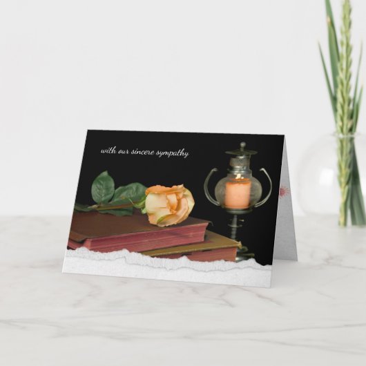 Carte rose orange sur la Sainte Bible (Devant)