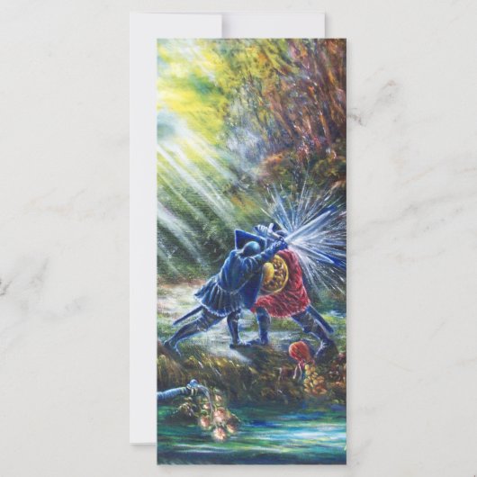 Carte ROSE OUBLIÉ combattant les chevaliers, l'argent et (Devant)