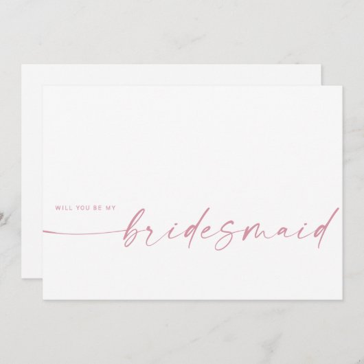 Carte | Rose pâle (Devant / Derrière)