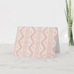 Carte Rose Pâle Ikat sur Crème, Intérieur Vierge