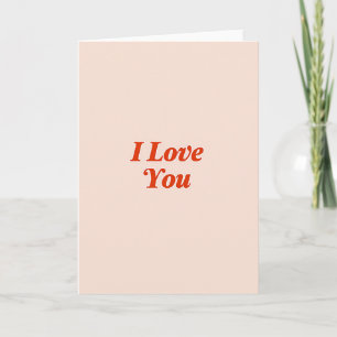Carte Rose Pâle Je T'Aime