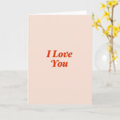 Carte Rose Pâle Je T'Aime (Fleur jaune)
