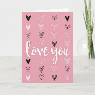 Carte Rose Pastel « Je t'aime »