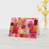 Carte Rose patchwork pour la Fête des mères (Fleur jaune)