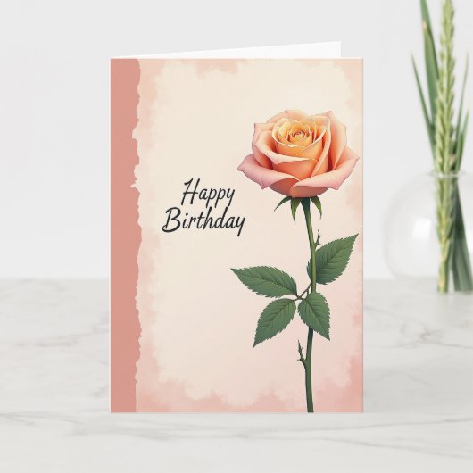 Carte Rose Pêche Douce (Devant)