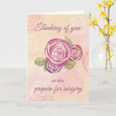 Carte Rose Pensée Avant Chirurgie (Fleur jaune)